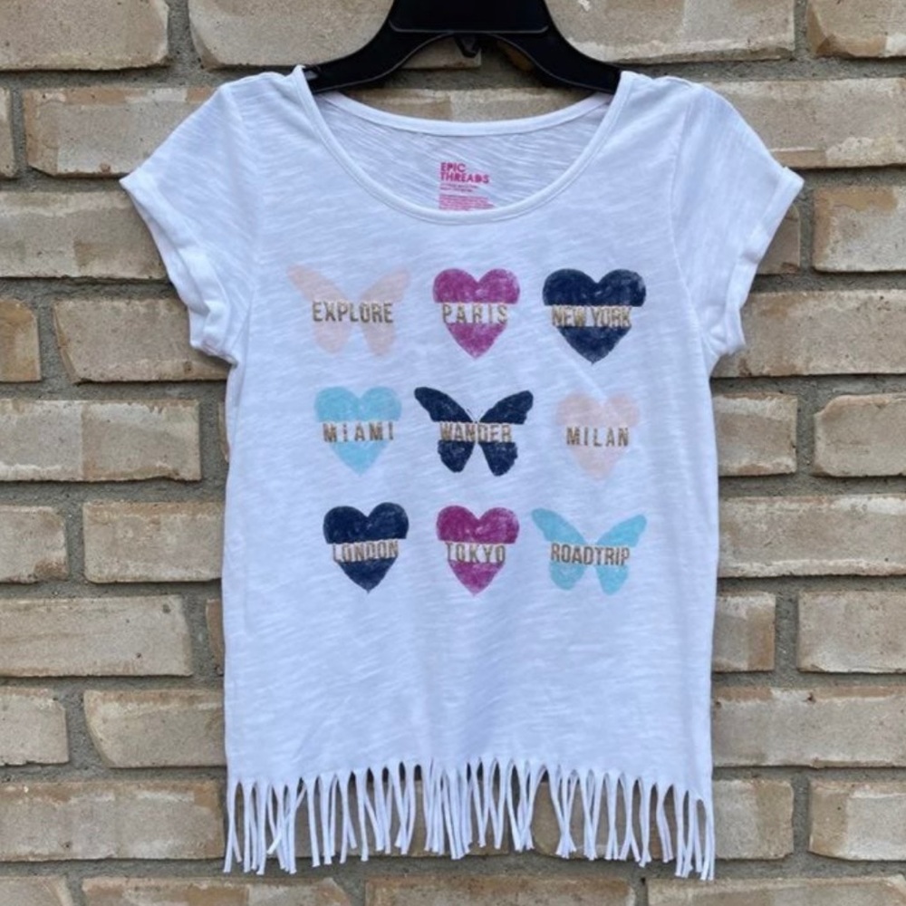 Epic Threads Girls T-shirt Top w Graphic Sparkle Design Size Large